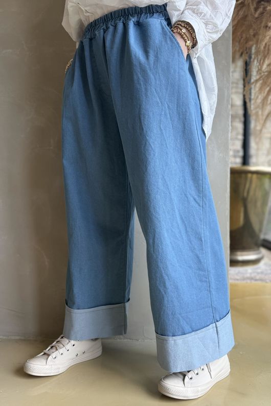 Juno Soft Stretch Crop Cuff Jean Light /40